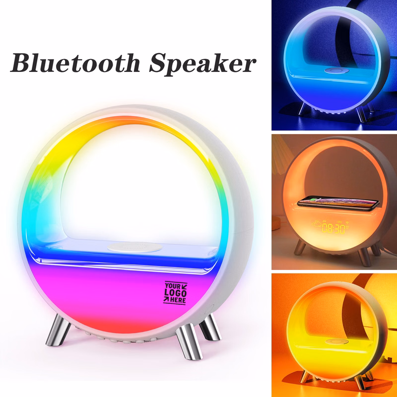 White Noise Soothing Sound Machine Wireless Charging Bluetooth Speaker Gradual Sunrise Alarm Clock
