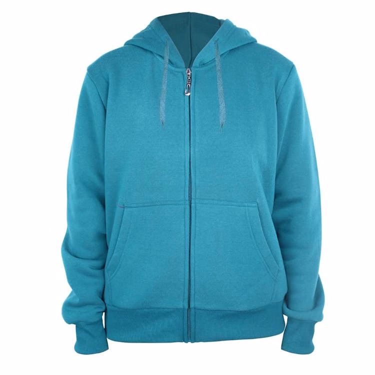 Ladies Full Zip Hoodies - Size S-XL Turquoise