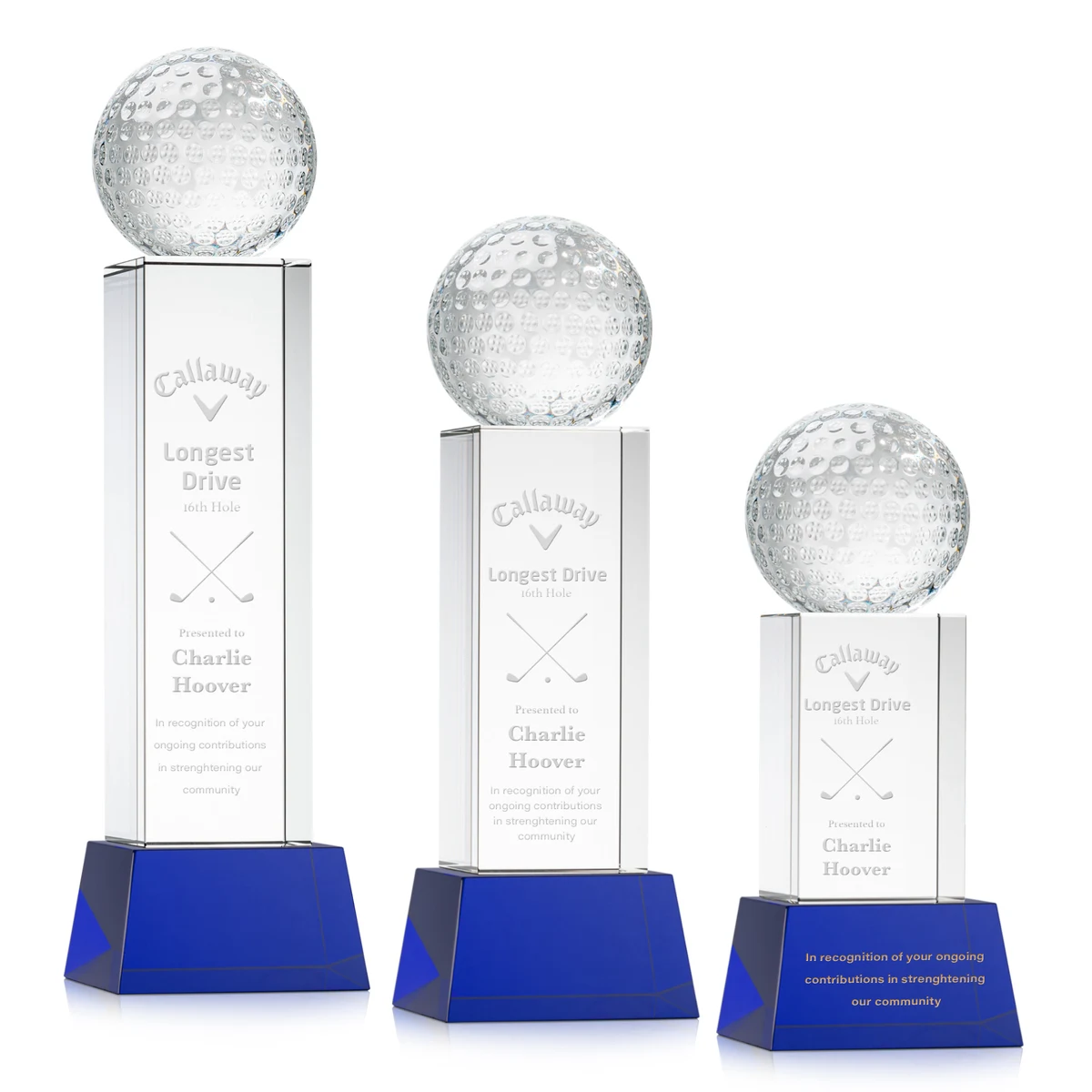 Golf Ball Award on Belcroft Base - Blue 1