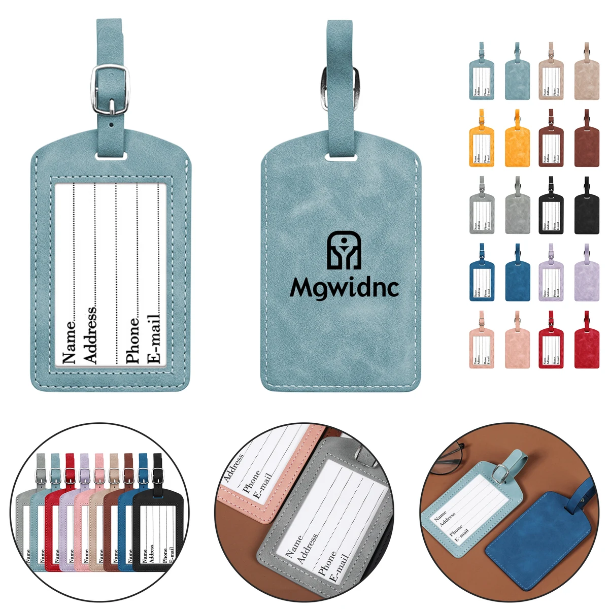 Premium Soft-Touch PU Luggage Tag 1
