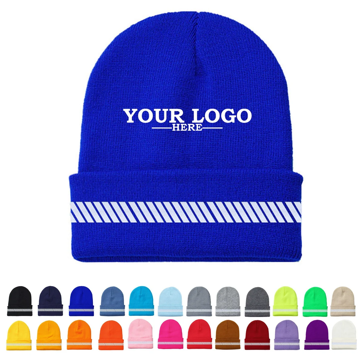 Reflective Rib Knit Hat 1