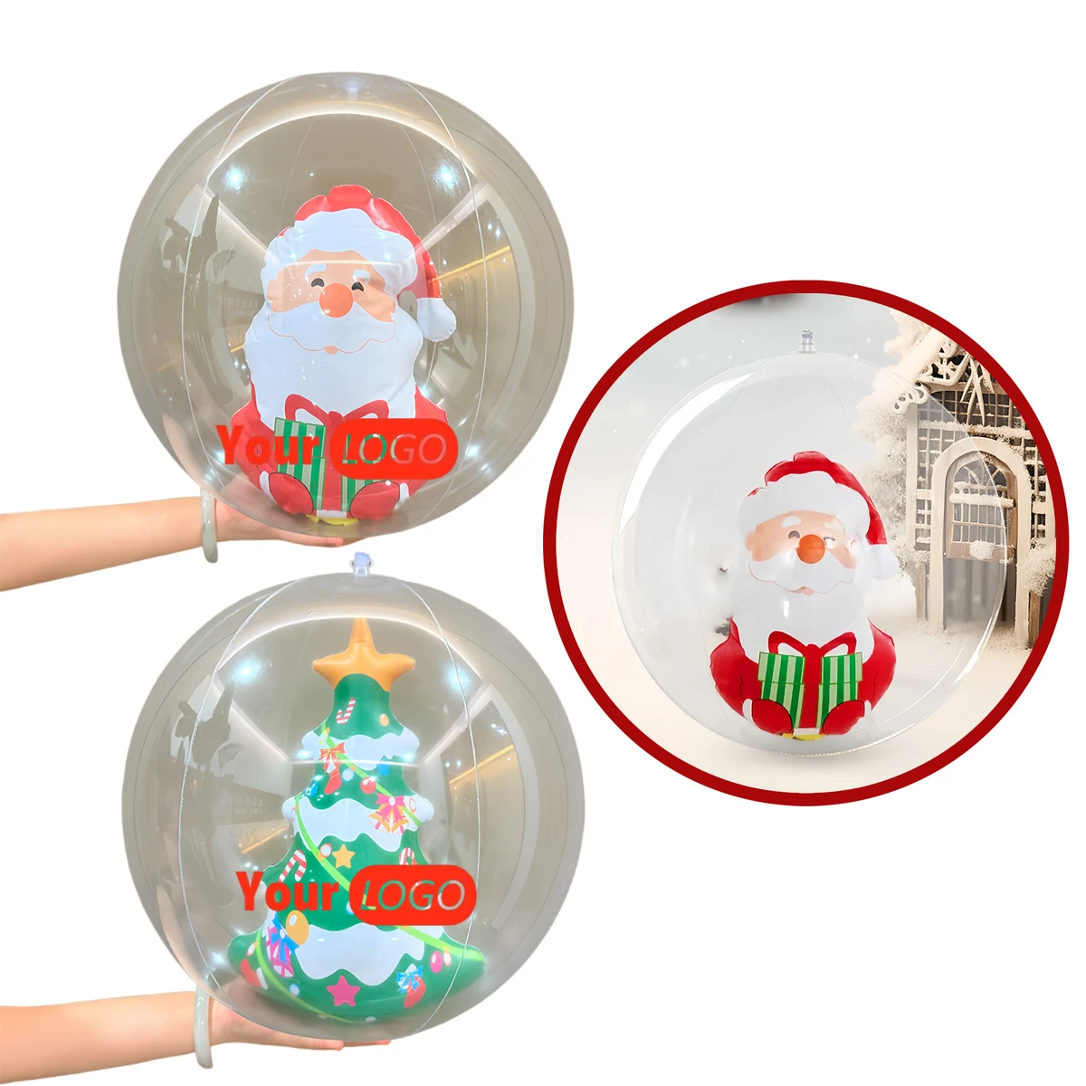 Christmas Atmosphere Inflatable Ball Hanging Ornament 1