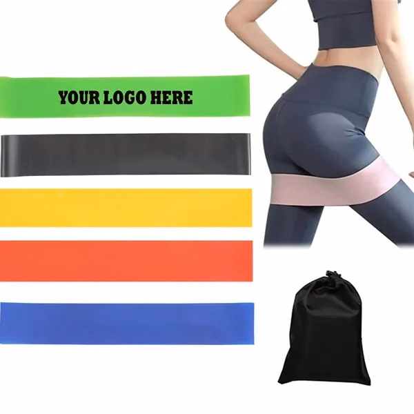 Custom Natural Latex Resistance Bands with Carrying Case — Fitness & Wellness Gift