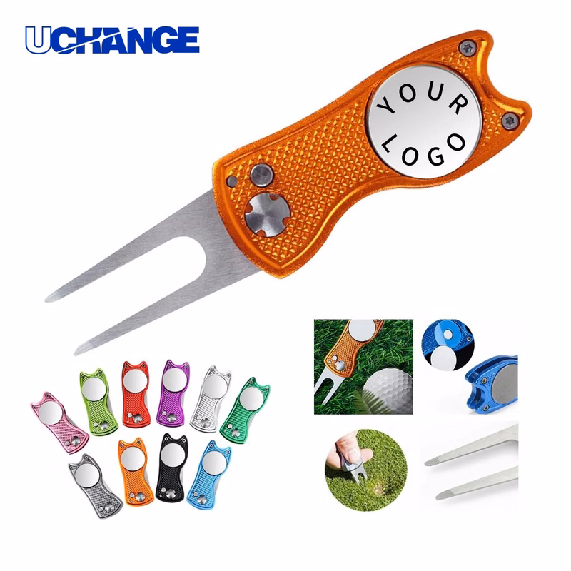 Golf Divot Tool Repair Tool with Magnetic Ball Marker