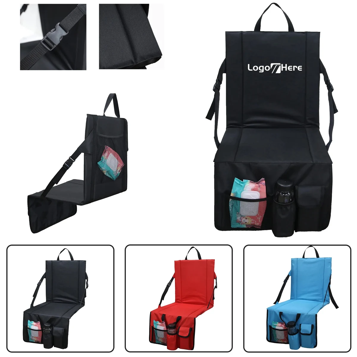 Portable Stadium Cushion With Mesh Bag 1