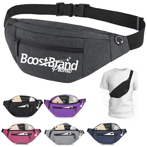 Custom Mini Waist Bag with Multiple Compartments — Outdoor Sports Adventure Gear 1