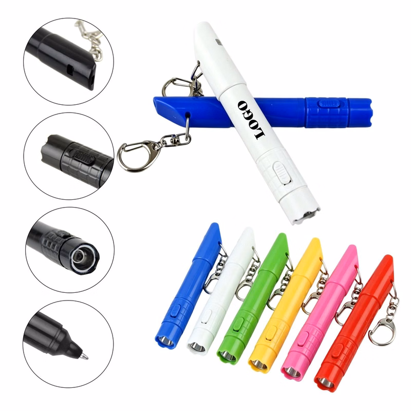 Portable Emergency Whistle LED Pen