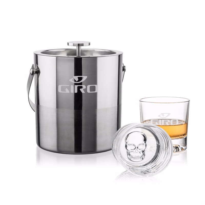 Catania Ice Bucket & Delrina Scull On-the-Rocks Set