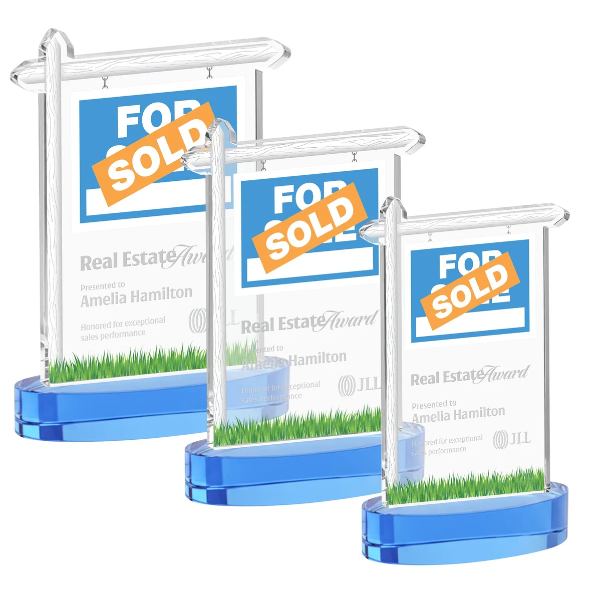 Real Estate Award on Alberton Base - Sky Blue 1