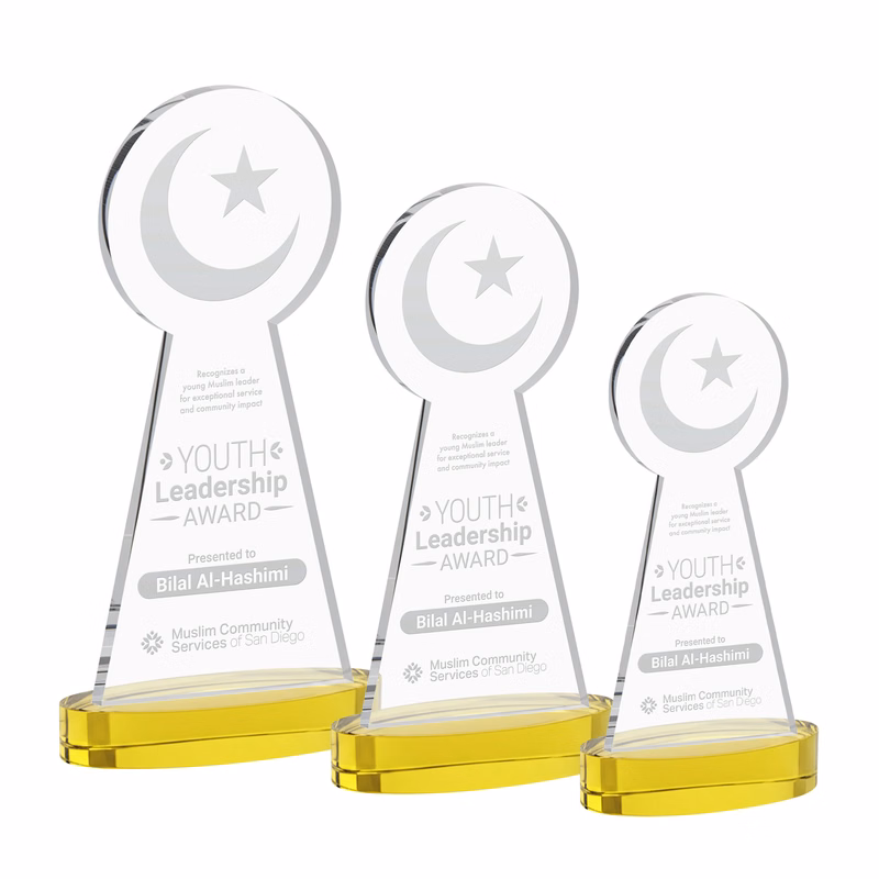 Crescent & Star Award on Alberton Base - Gold