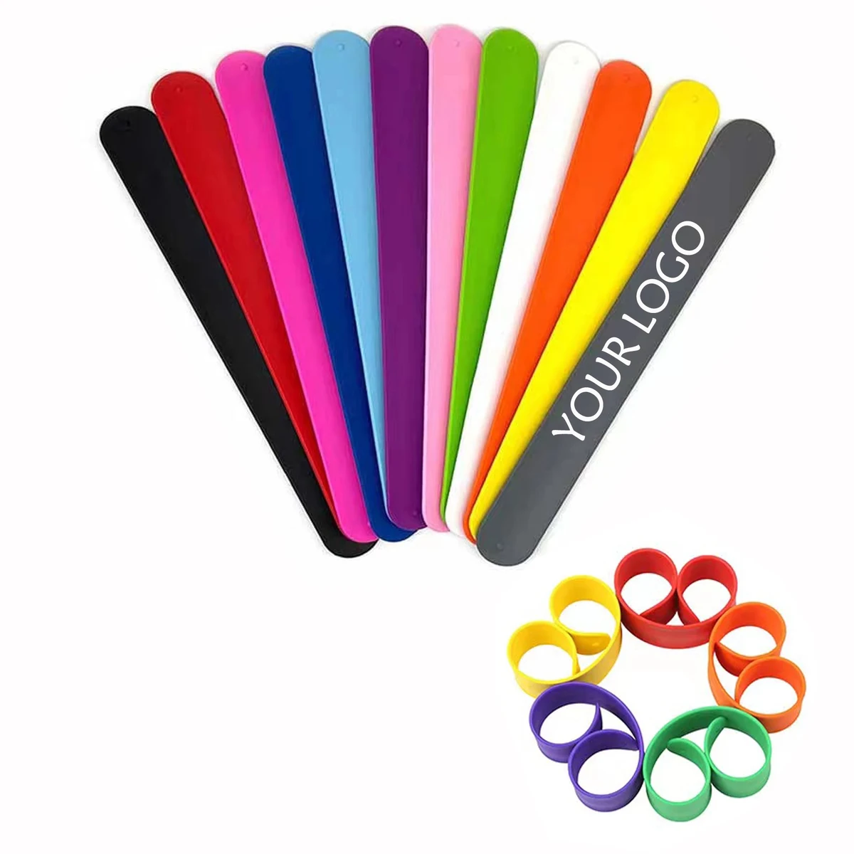 Silicone Slap Bracelets MOQ 100pcs 1
