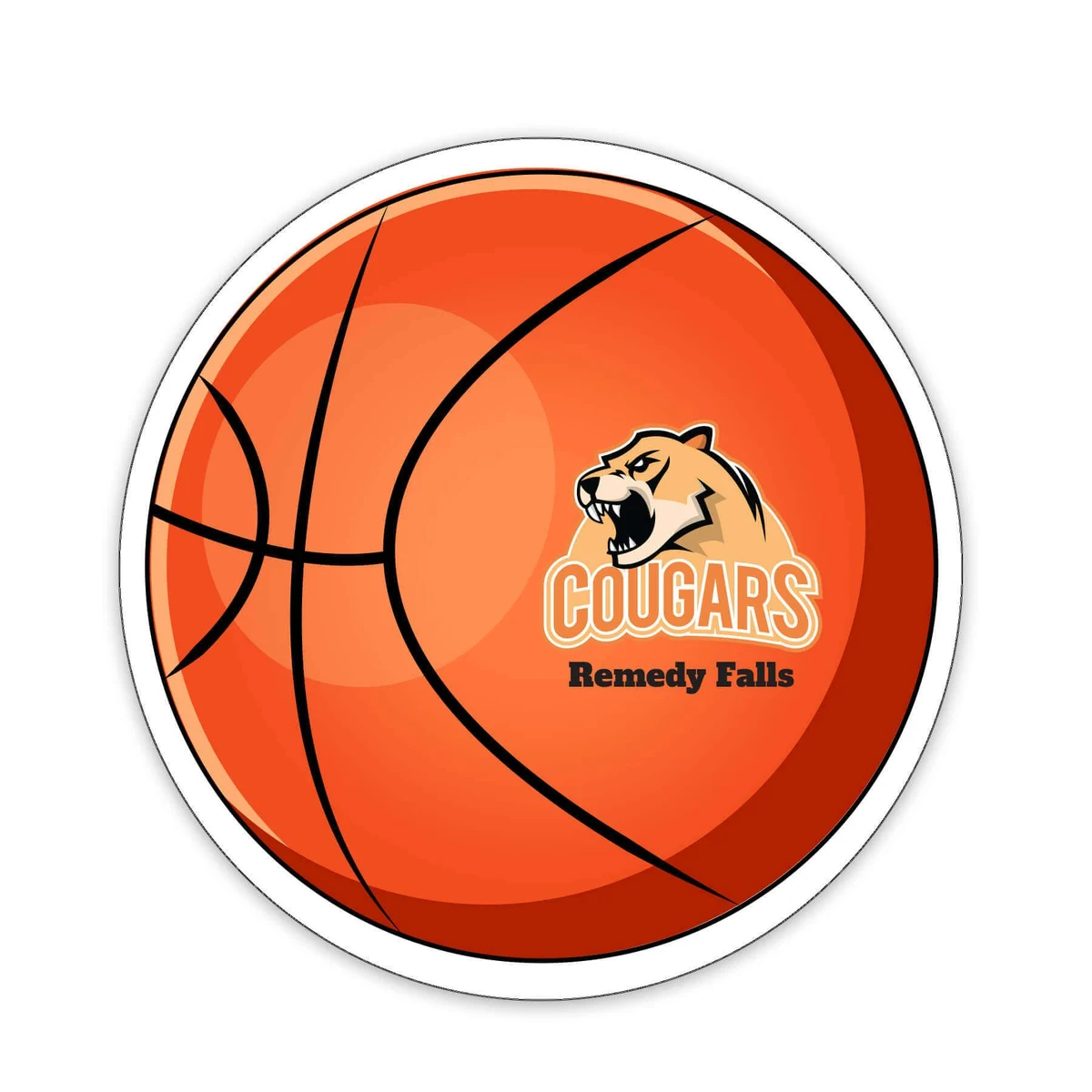 Basketball Shaped NoteKeeper™ Magnet 20 Mil 1