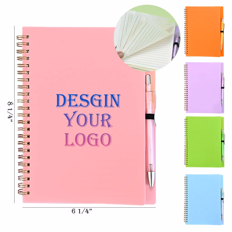 A5 Spiral Notebook with Pen