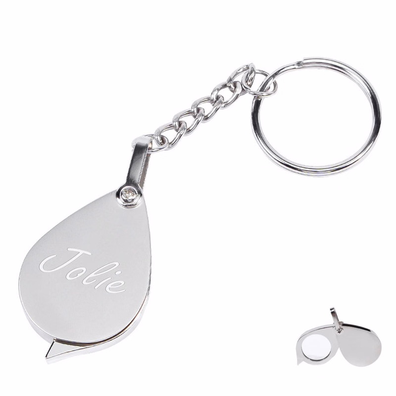 30X Pocket Magnifier Mini Keychain