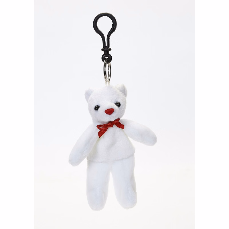 White Bear Zipper Pull Back Pack Clip
