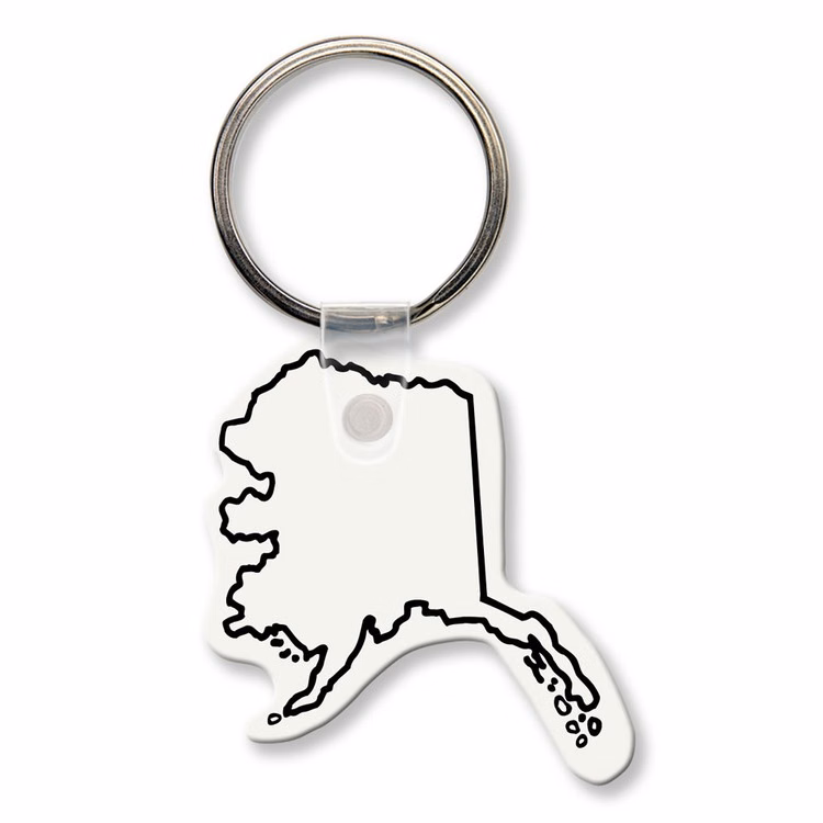 Alaska State Shape Key Tag (Spot Color)