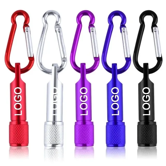 LED Flashlight with Carabiner 1