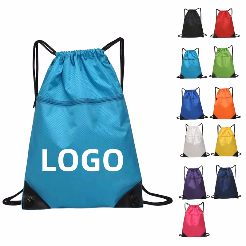 Waterproof Drawstring Bags Sports Backpack With Zipper