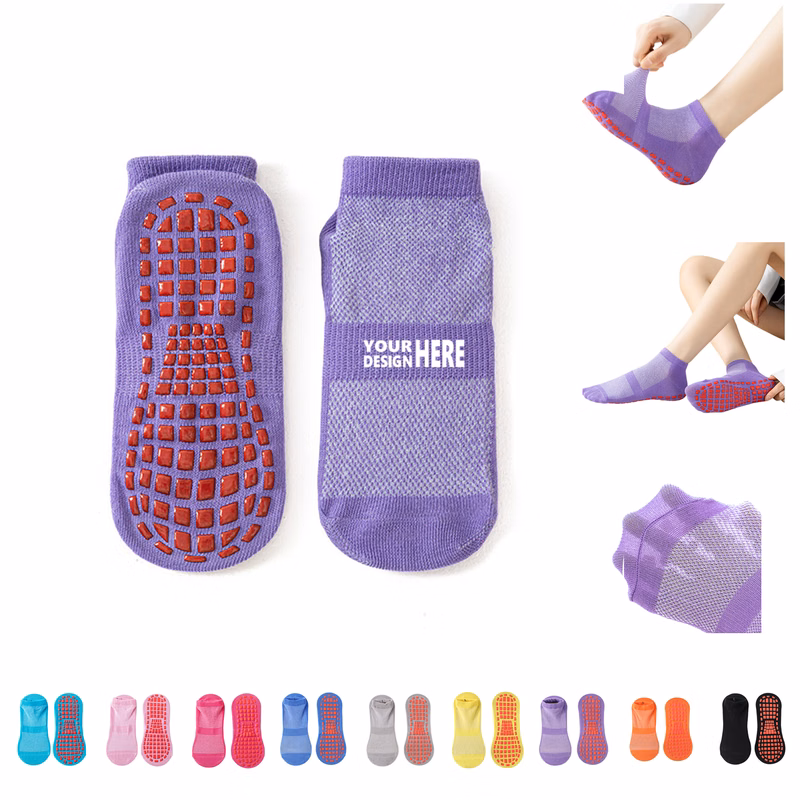 Multicolor Non Slip Yoga Pilates Grip Socks