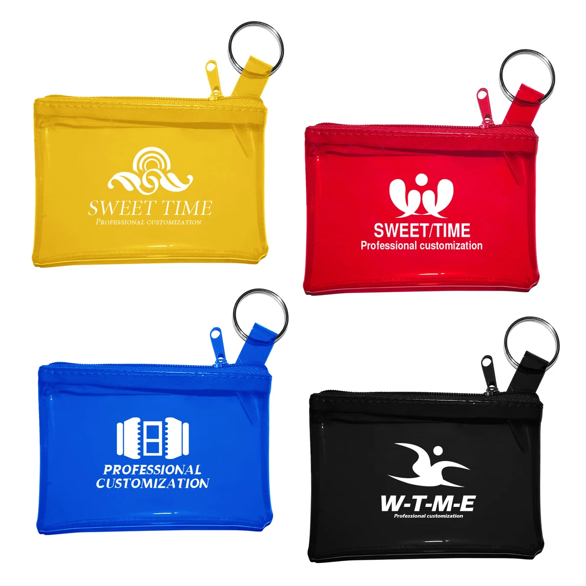 Zippered Coin Purse With Key Ring 1