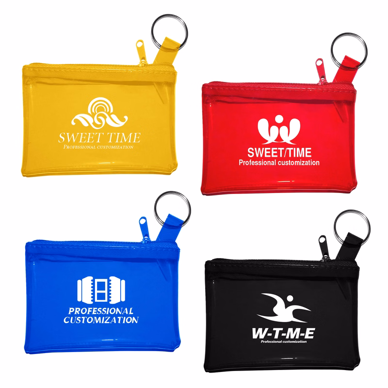 Zippered Coin Purse With Key Ring