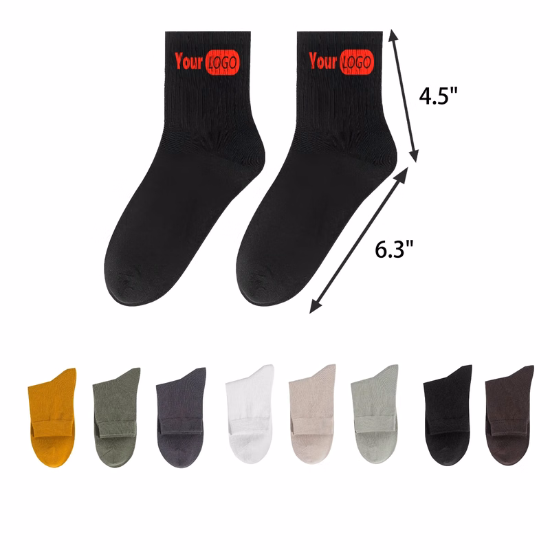Solid Color Mid Tube Cotton Socks