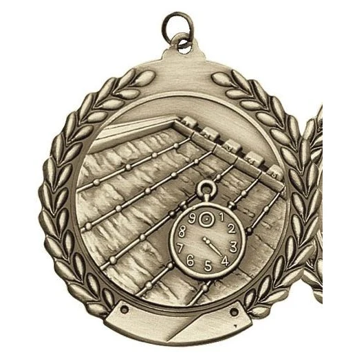 Swimming Die Cast Medal, 2 3/4" 1