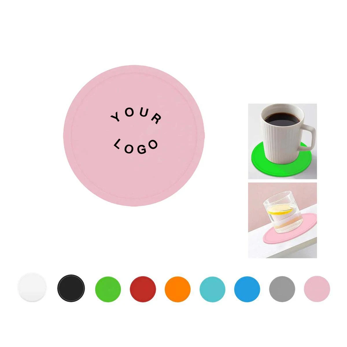 Durable Silicone Coasters with Groove Pattern 1