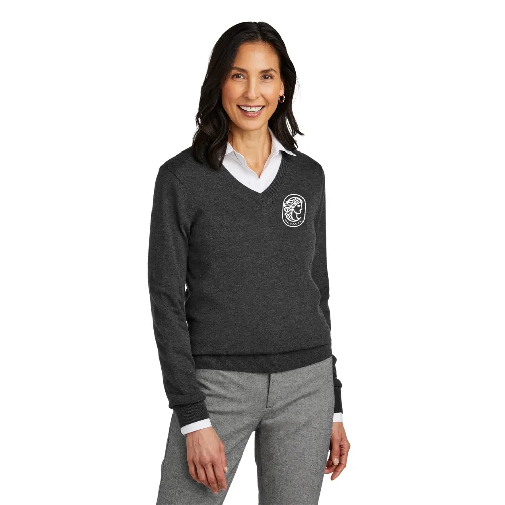 Brooks Brothers (R) Women's Washable Merino V-Neck Sweater 1