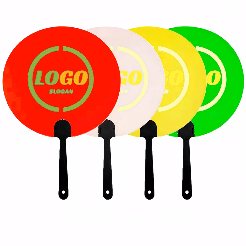 Portable Round Plastic Advertising Hand Fan