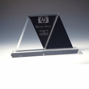 Fancy Diamond Black/Clear crystal award