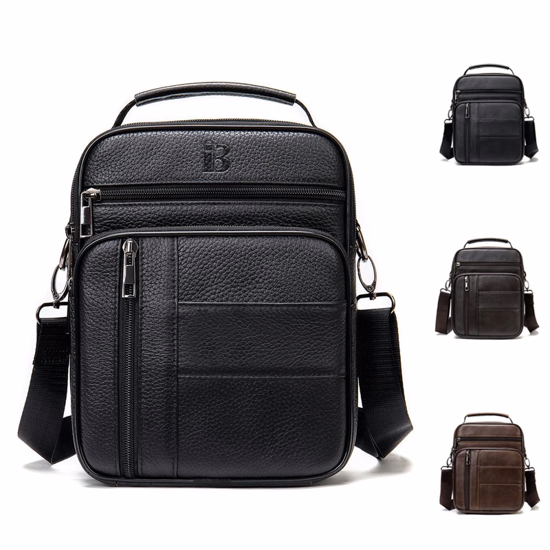 Genuine Leather Crossbody Bags for Men