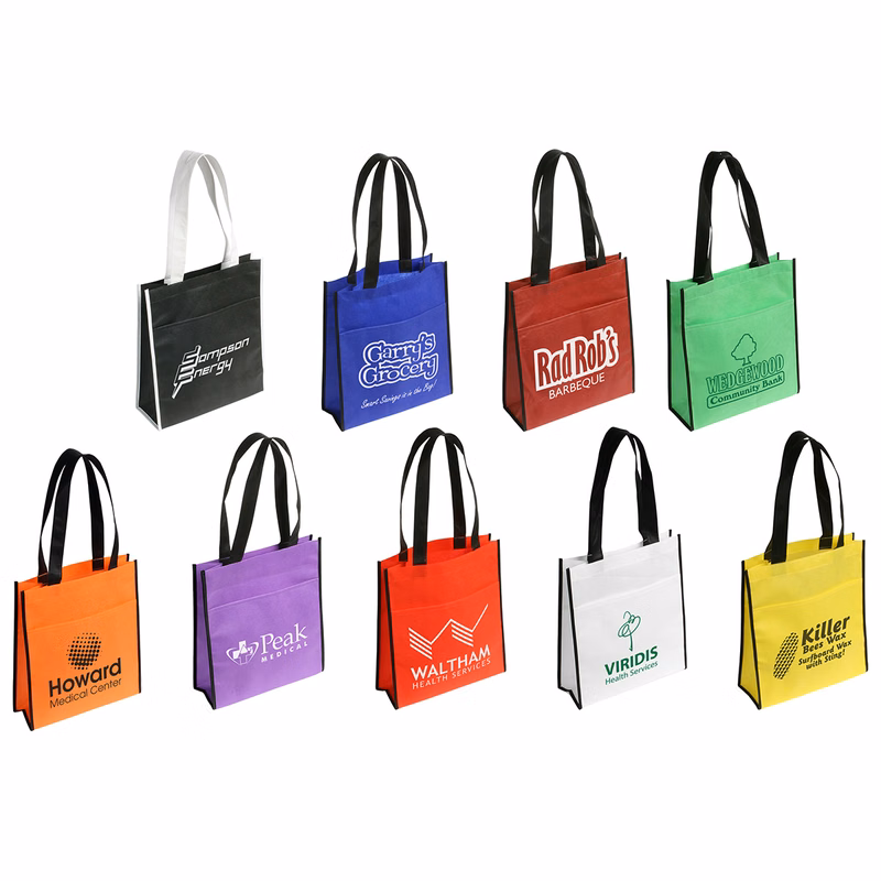 Peak Non-Woven Tote Bag with Pocket