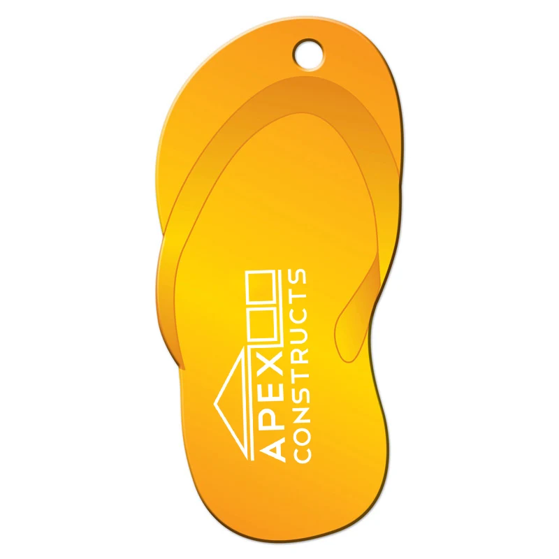 Orange Flip Flop Luggage Tag 1