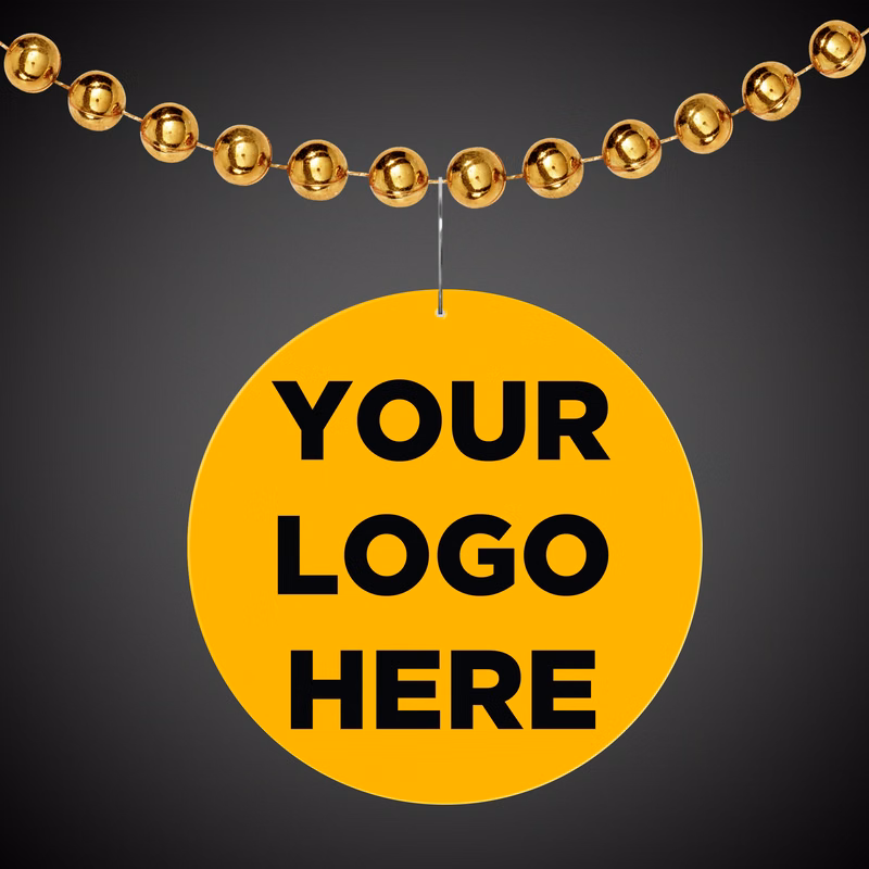 Gold Circle Plastic Medallion Badges(Pad Print)