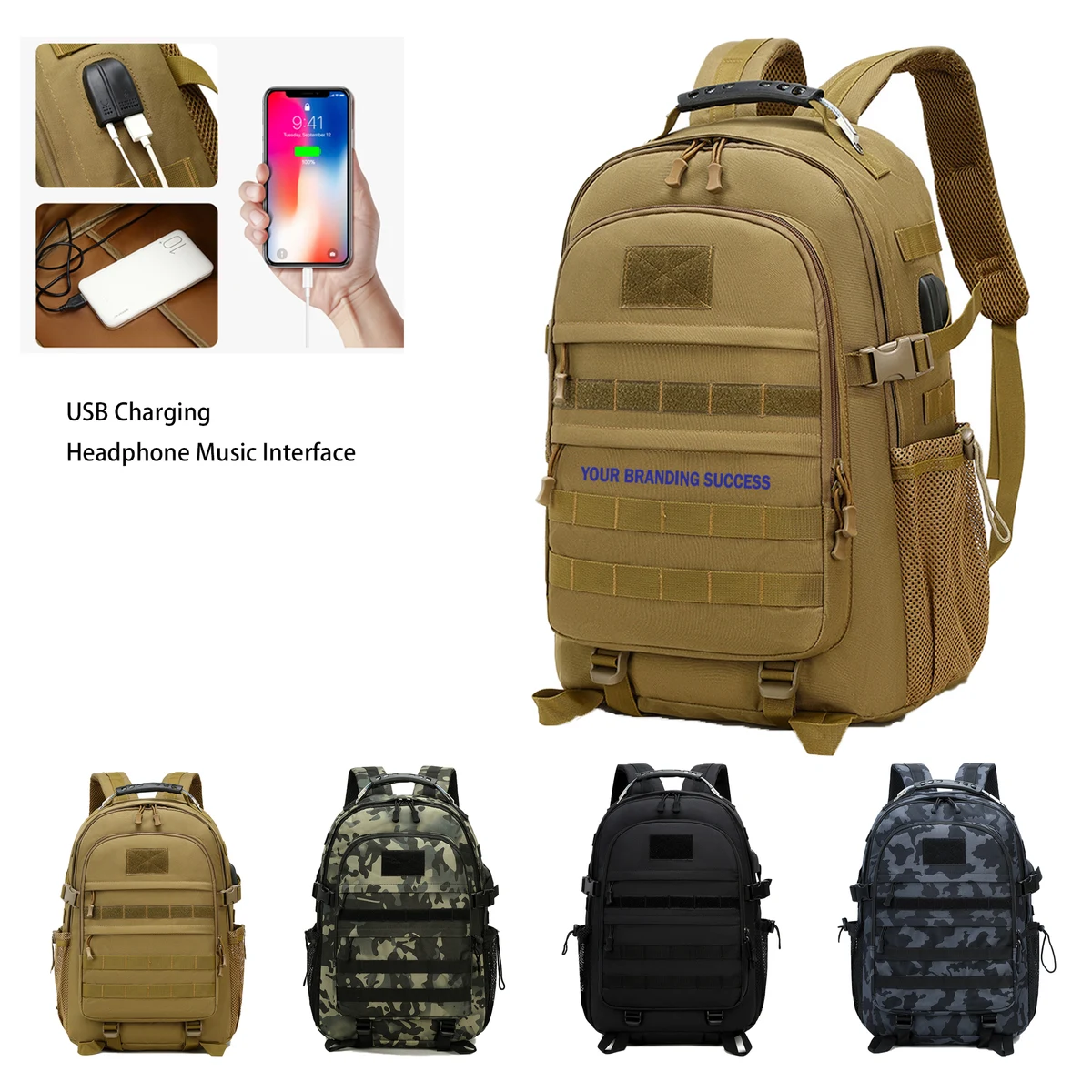 Camping Backpack with USB Charging Port 1