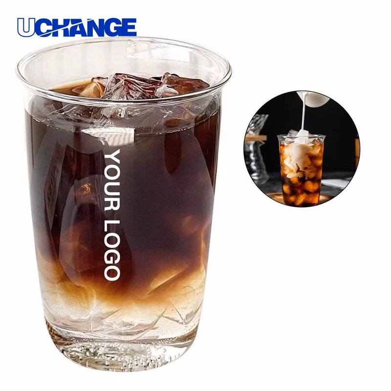 Glass Drinking Cup Drinkware 14oz for Parties and Gatherings