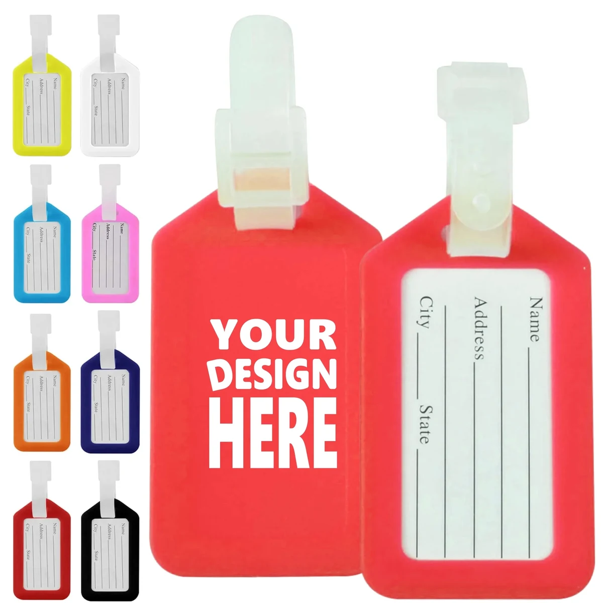 Water-Resistant Luggage Tags with Strap 1