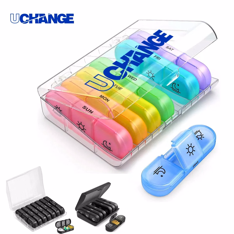 Portable 7 Day 21 Slot Pill Organizer Case