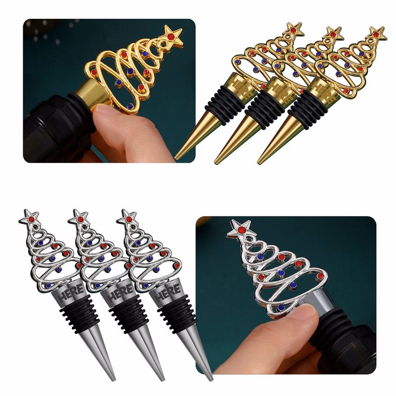 MOQ250 Christmas Tree Wine Stopper