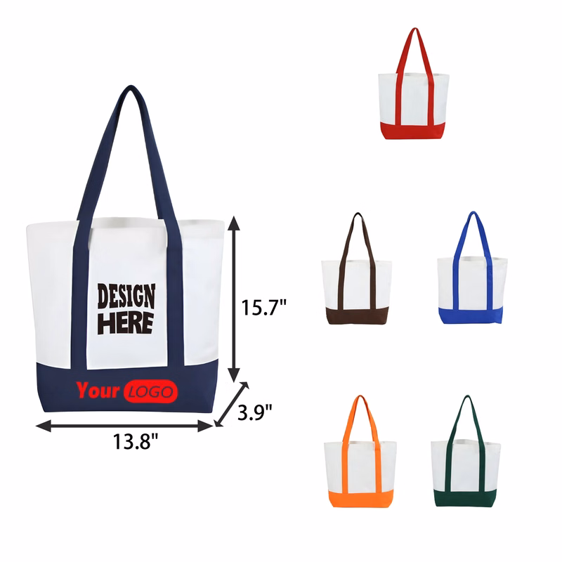 MOQ 30 PCS Colorful Canvas Tote Bag