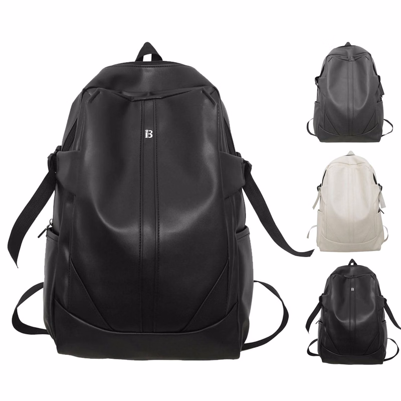 Large Capacity Waterproof Durable PU Leather Backpack