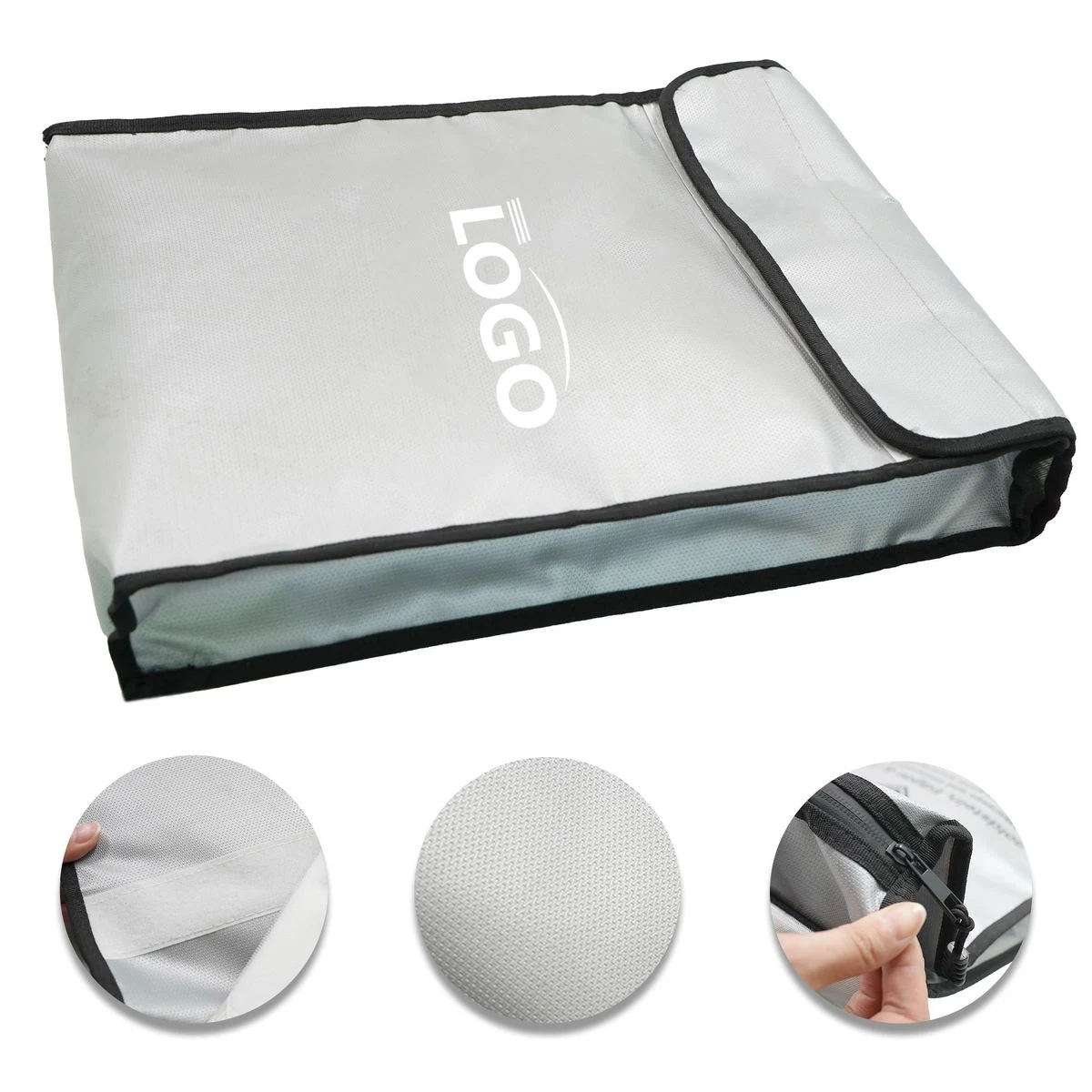 Waterproof Fireproof Zipper Document Pouch 1