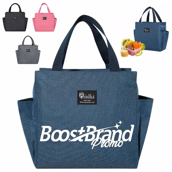 Custom Insulated Aluminum Lunch Tote with Zipper — Office & Outdoor Cooling