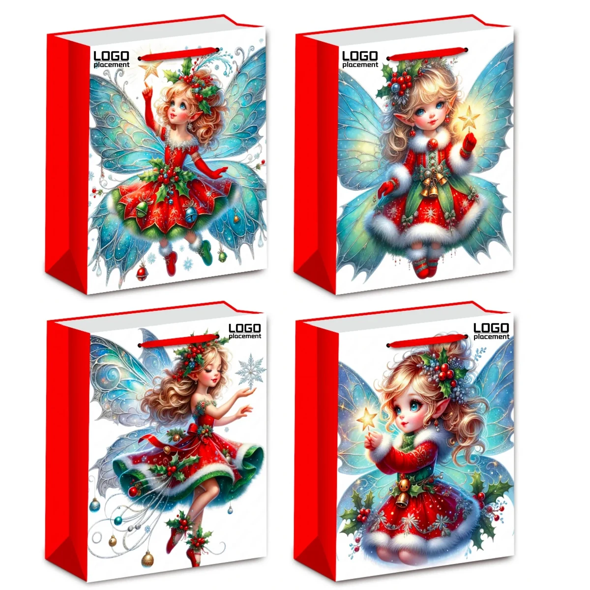 Festive Present Bag - Elf Pattern For Gifting 1