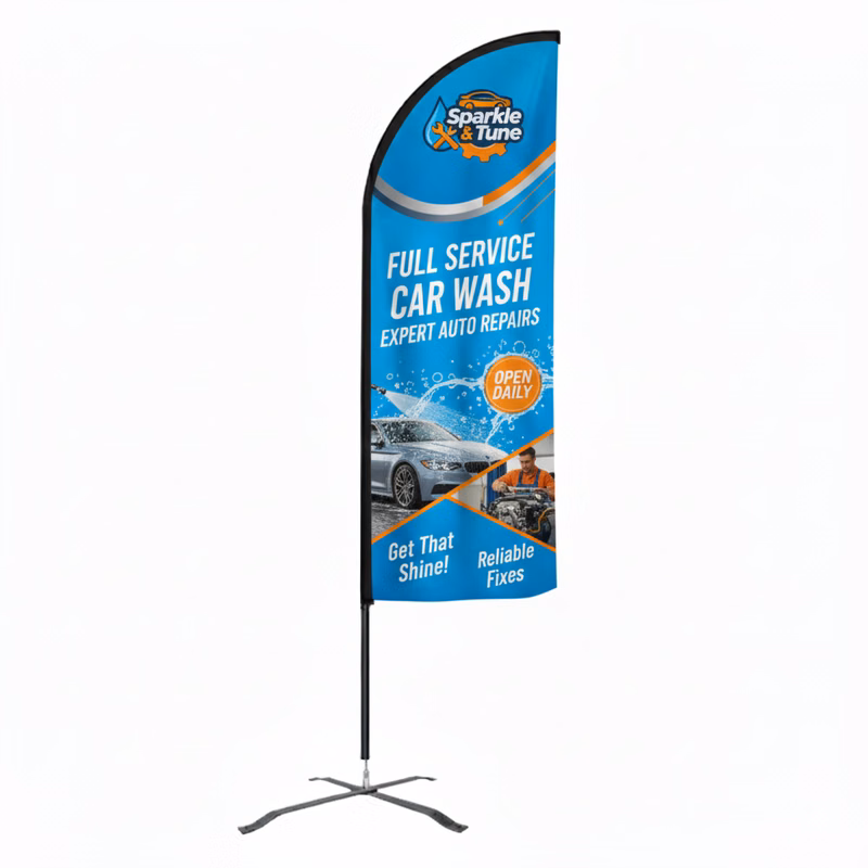 Flex Banner™ LX Feather Flag with Pole, Double-Sided 11' Outdoor Banner