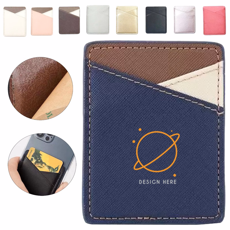 PU Leather Adhesive Card Pocket