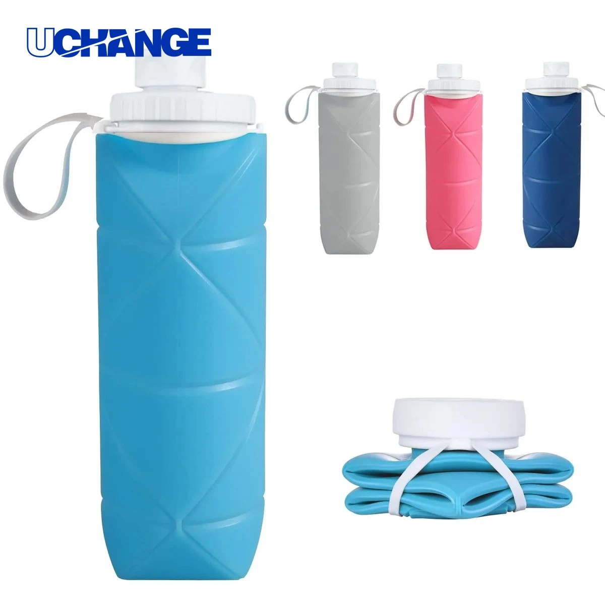 20oz Silicone Collapsible Water Bottle for Fitness, Travel & Outdoor Use 1