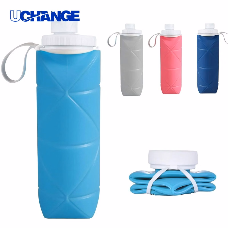 20oz Silicone Collapsible Water Bottle for Fitness, Travel & Outdoor Use