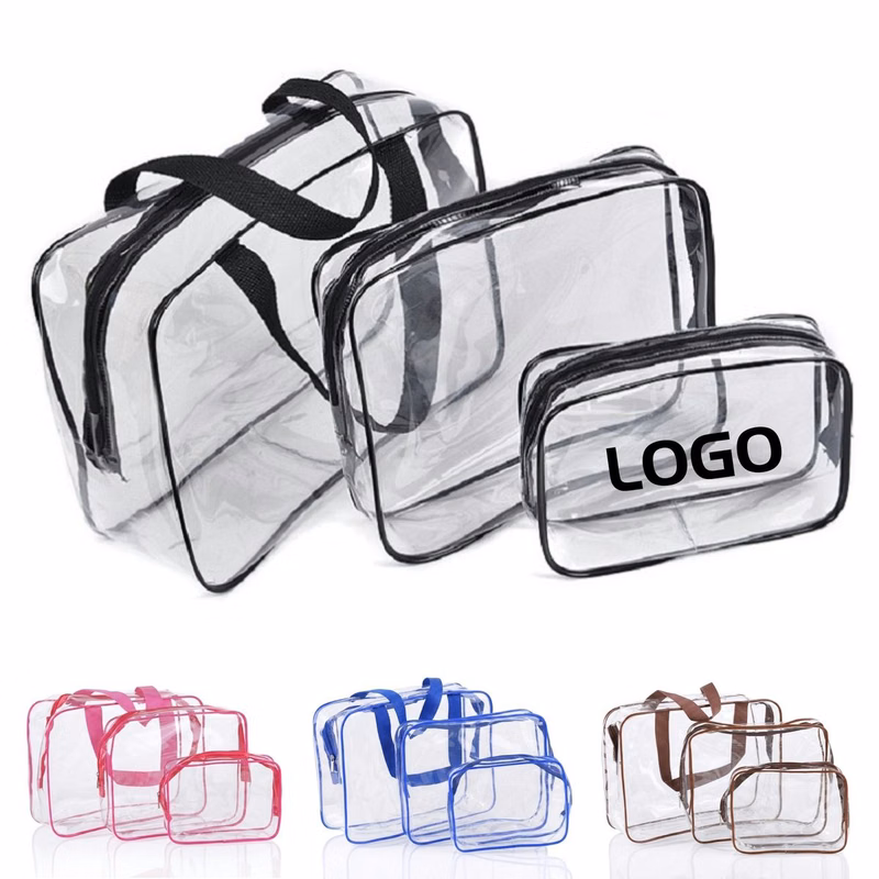 Waterproof Transparent Travel Toiletry Pouch with Handle
